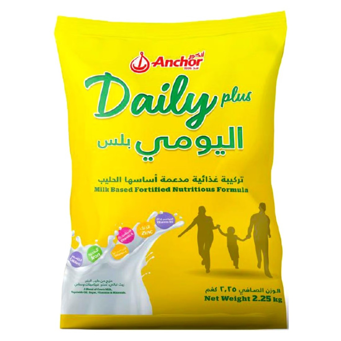 أنكور ديلي بلس حليب مدعم 2.25 كغ
