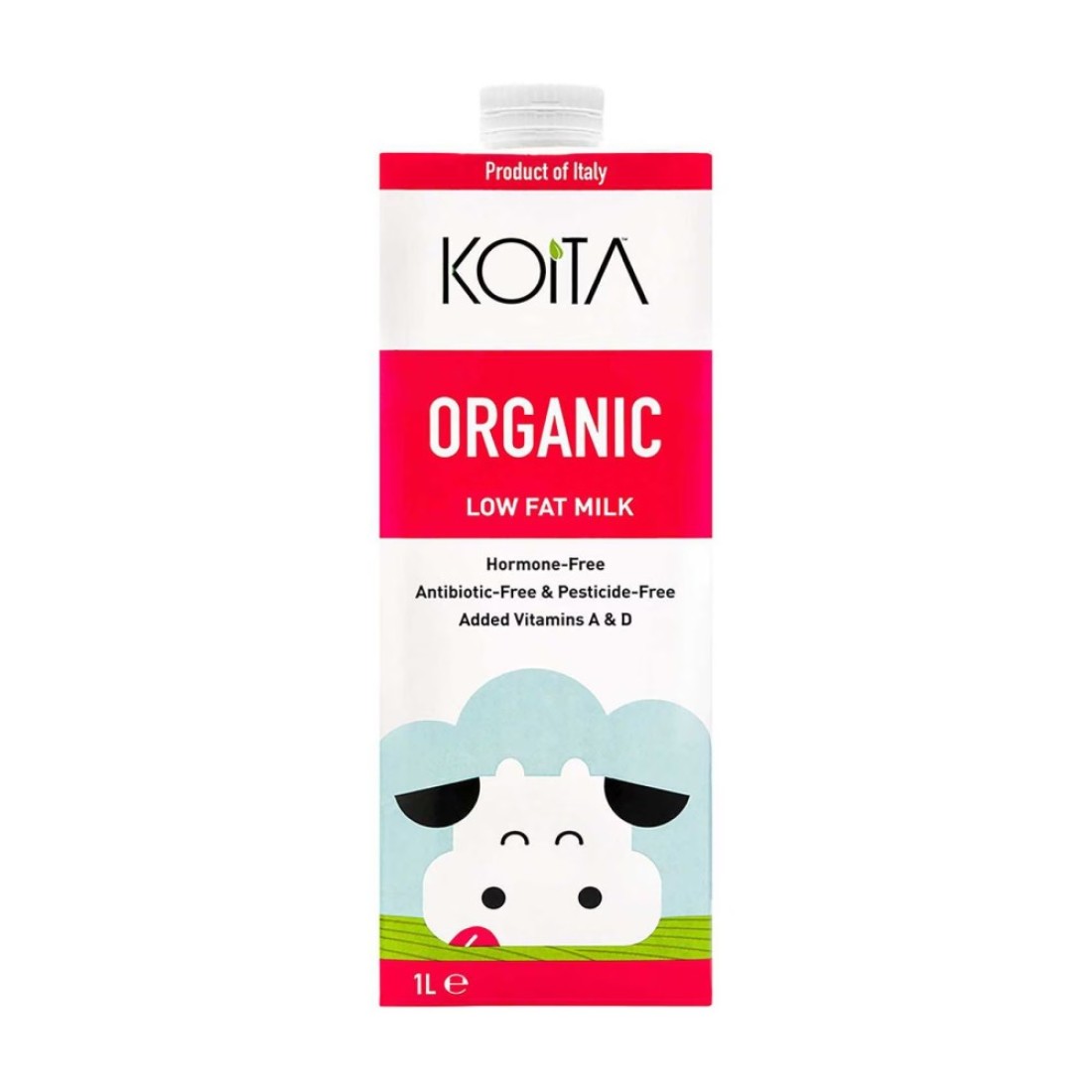 Koita Low Fat Organic Cow Milk Vitamin A &amp; D3 1L