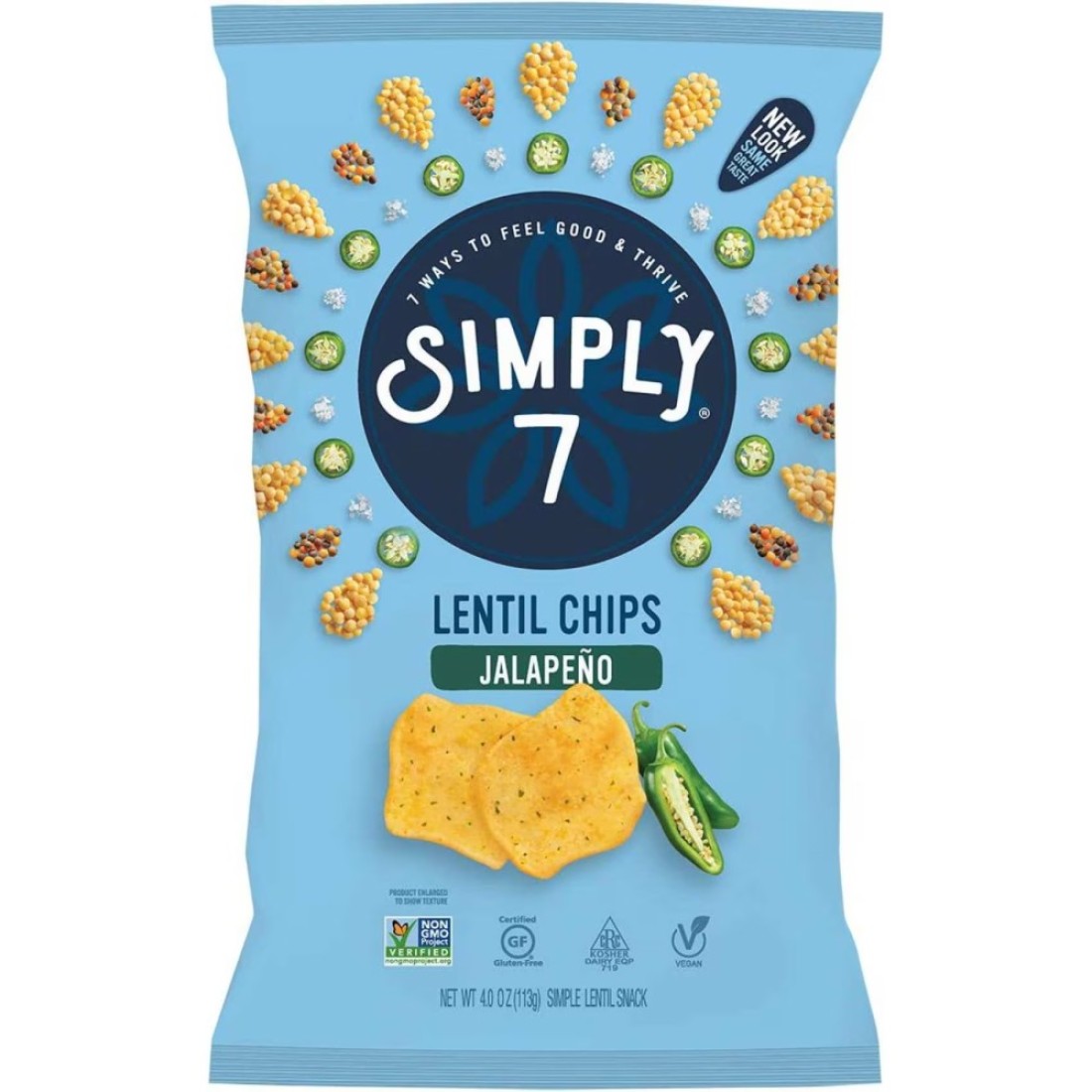 Simply 7 Jalapeno Lentil Chips 113g