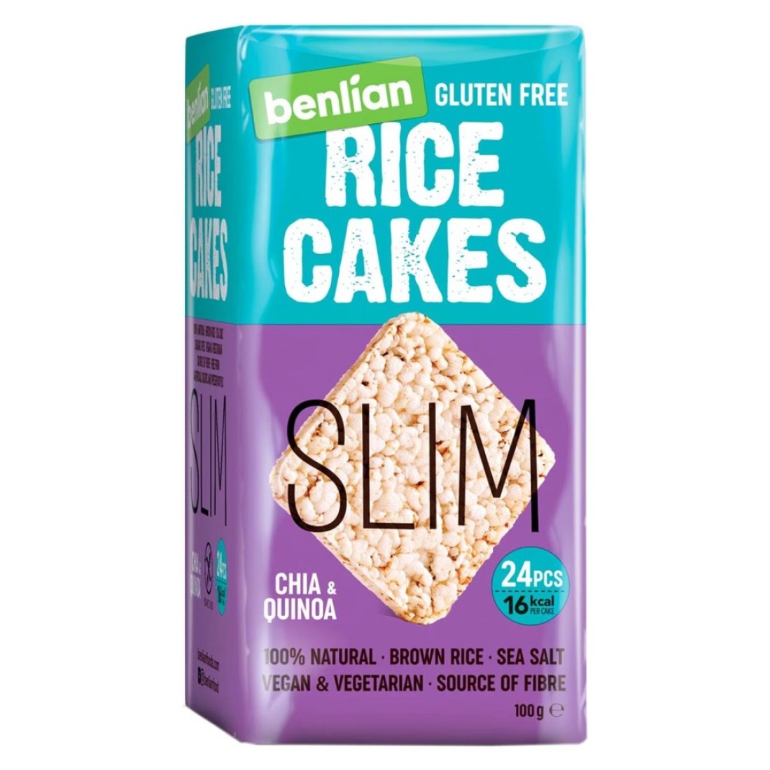 Benlian Slim Gluten-Free Chia And Quinoa Rice Cakes 100g