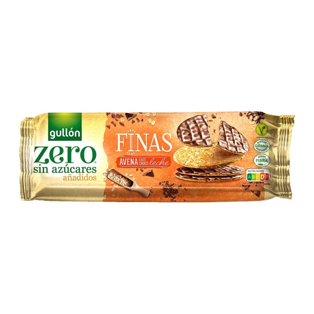 Gullon Zero Choco Oatmeal Cookies Covered With Milk Chocolate 150g