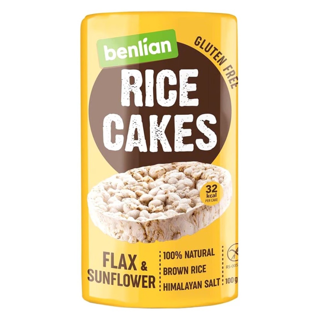 Benlian Gluten-Free Flax And Sunflower Rice Cakes 100g