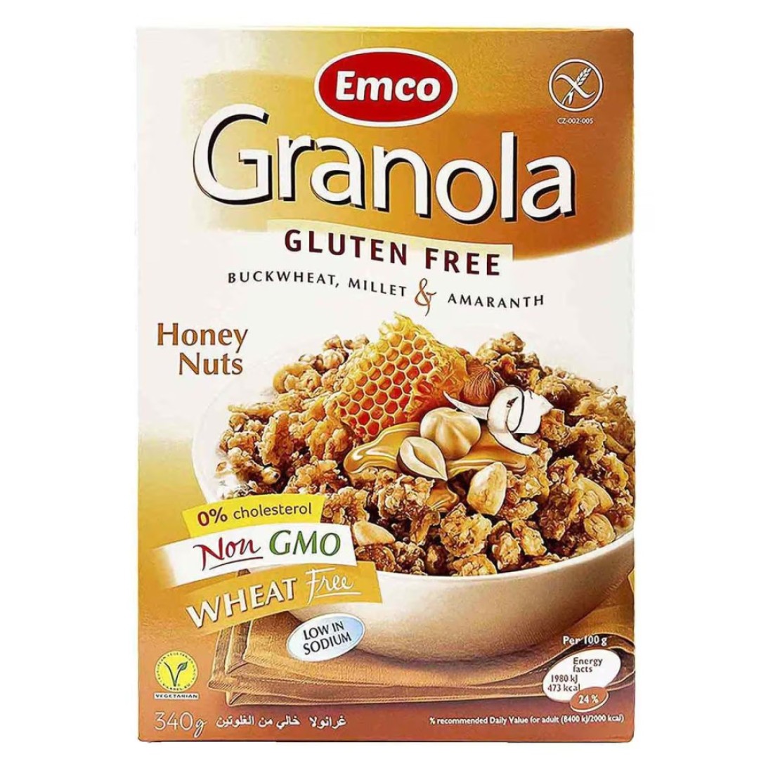 Emco Gluten-Free Honey Nuts Granola 340g