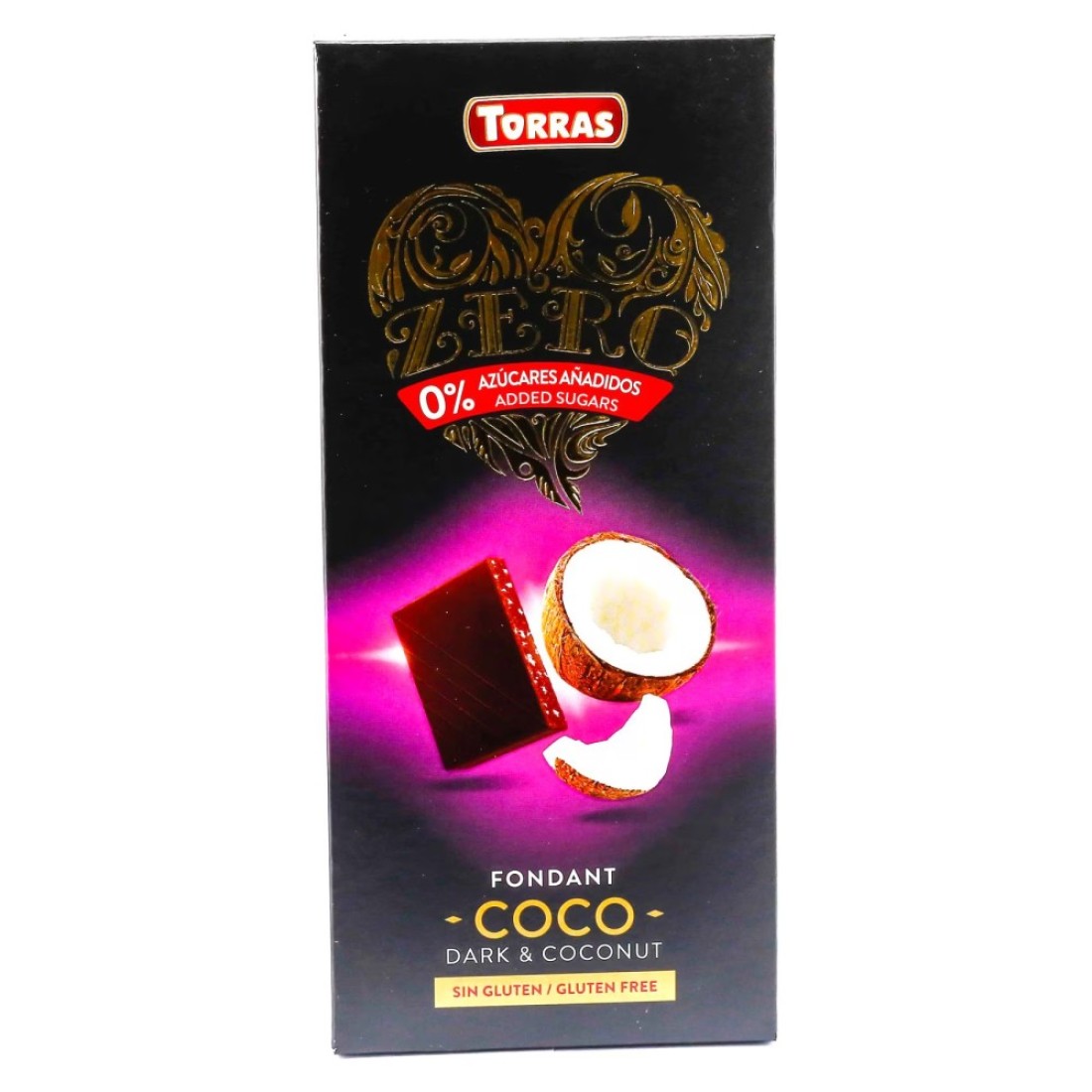 Torras Sugar Free Dark Chocolate With Coconut 125g