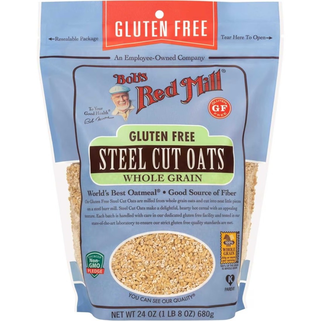 Bob&#39;s Red Mill Gluten Free Steel Cut Oats Whole Grain Non-GMO 680g