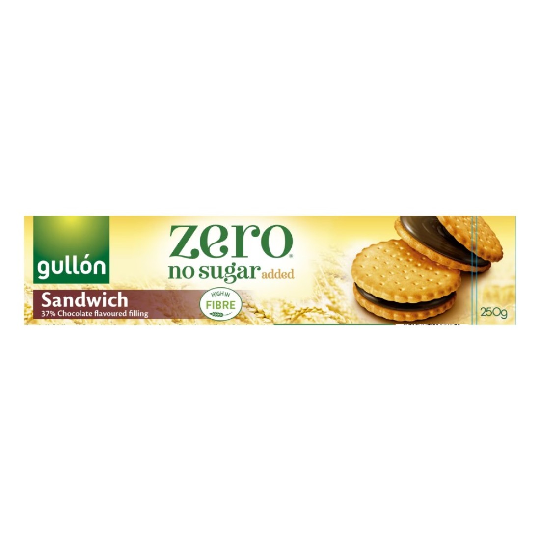 Gullon No Sugar Added Milk Chocolate Flavoured Filling Sandwich Biscuits 250g