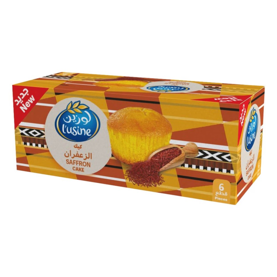 l&#39;usine Saffron Cake 28g Pack of 6