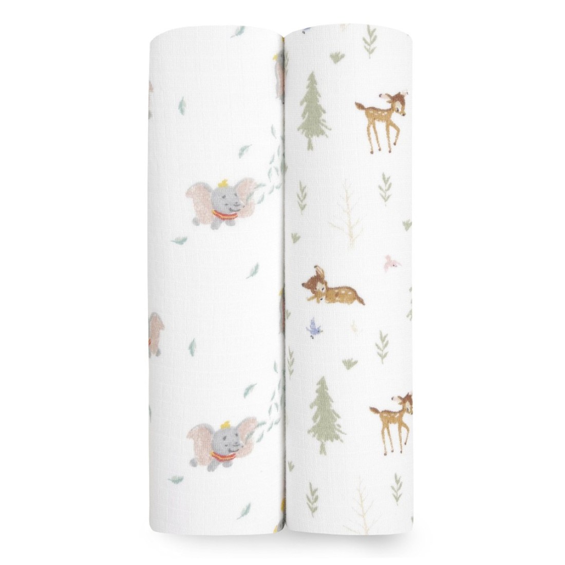 aden + anais Essentials Muslin Swaddle Blankets, Newborn Receiving Blanket for Swaddling, 100% Cotton Baby Swaddle Wrap, 2 Pack, Disney + Friends