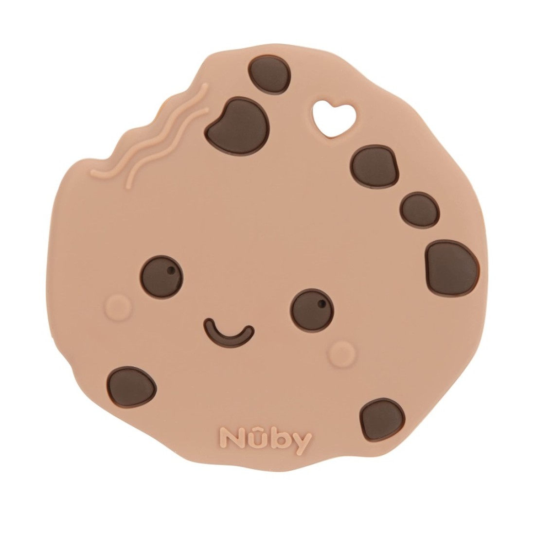 Nuby All Silicone Chocolate Chip Cookie Teether 3 Months