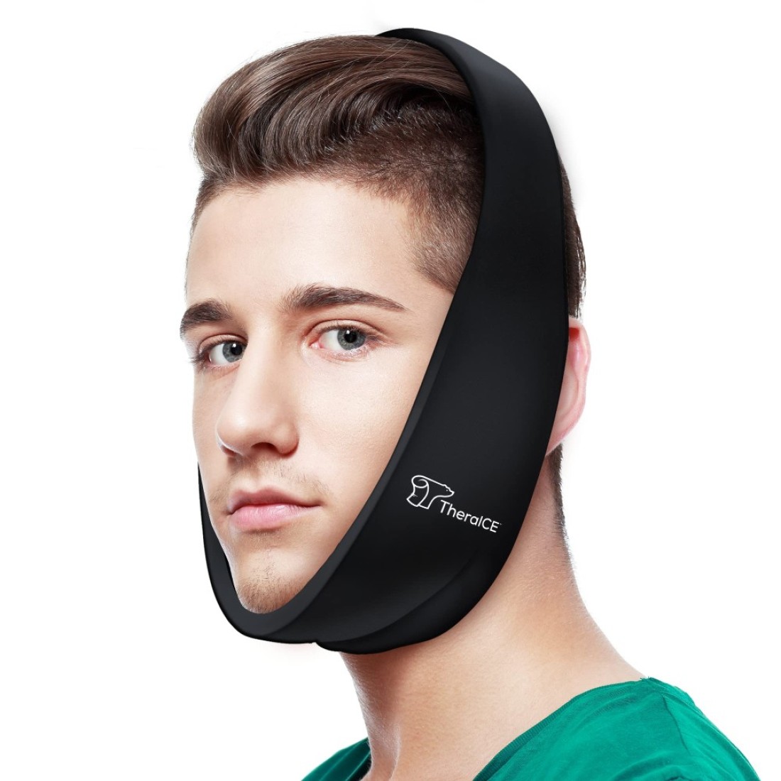 TheraICE Soft Wisdom Teeth Recovery Ice Pack Face Wrap TMJ Pain Relief Product Dental Oral Surgery Ice Pack Jaw Chin Tonsillectomy Head Facial Jaw Bra Stretchable Cold Gel No Hard Insert1 Size