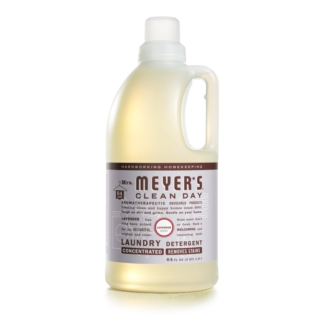 MRS. MEYER&#39;S CLEAN DAY Liquid Laundry Detergent, Biodegradable Formula Infused with Essential Oils, Lavender, 64 oz (64 Loads)