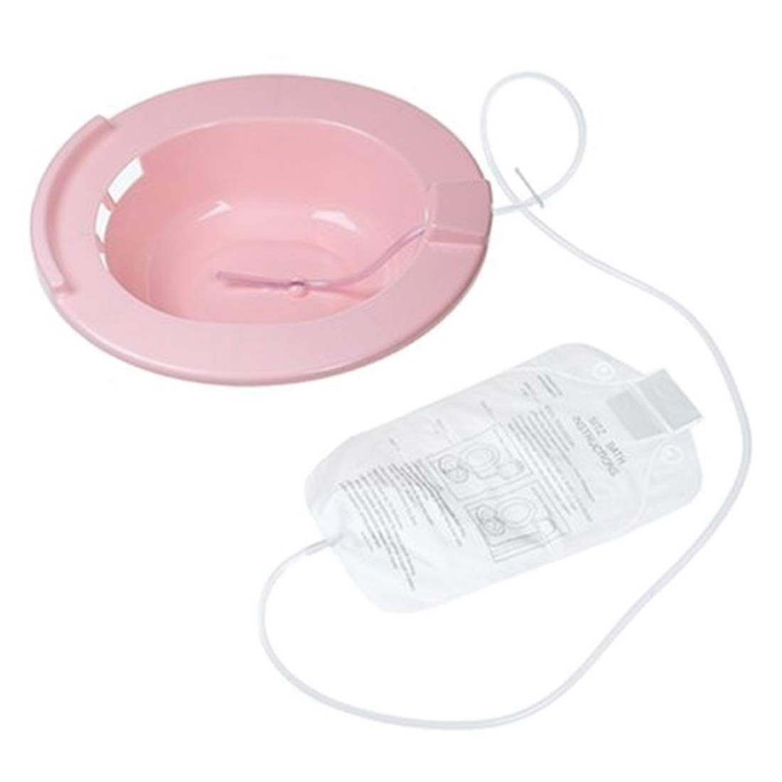 Carex Health Brands Sitz Bath OvertheToilet Perineal Soaking Bath for Hemorrhoidal Relief Ideal for PostEpisiotomy Patients Pink 3 Piece Set