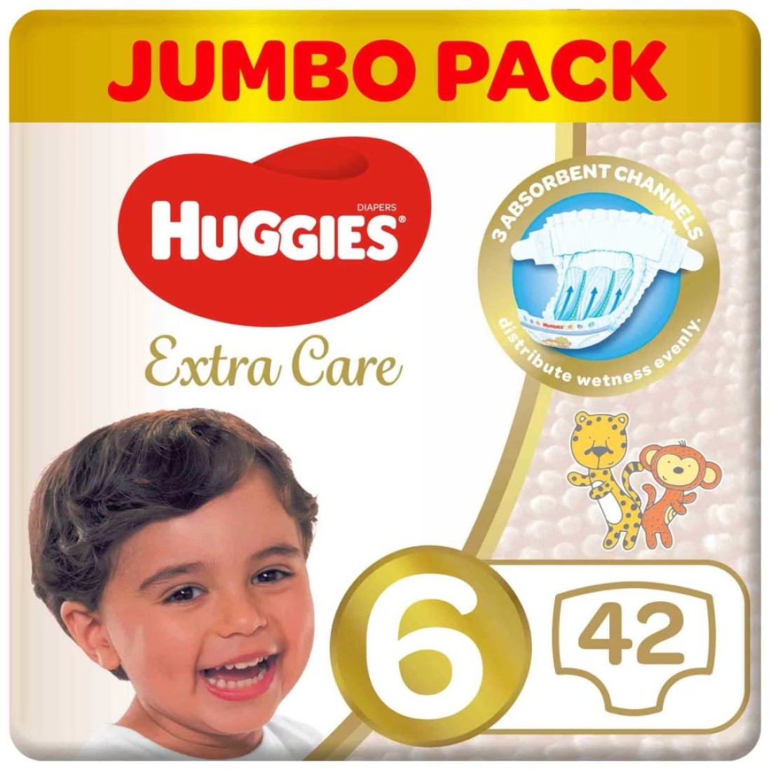 Huggies Extra Care Diapers Size 6 15kg+ Jumbo Pack 42 Diapers
