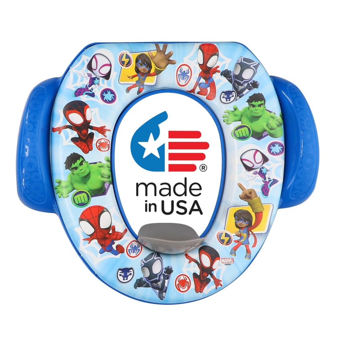Spidey and His Amazing Friends &quot;Team Up&quot; Soft Potty Seat and Potty Training Seat - Soft Cushion, Baby Potty Training, Safe, Easy to Clean