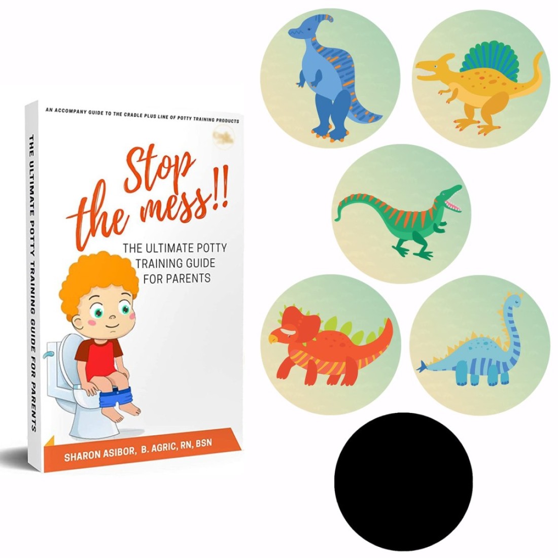 Potty Training Seat Magic Sticker Dinosaur Toddler Potty Training Toilet Color Changing Sticker 5 Pack Toilet Targets with Free Potty e Book Use with or Without Potty Chart or Potty Watch