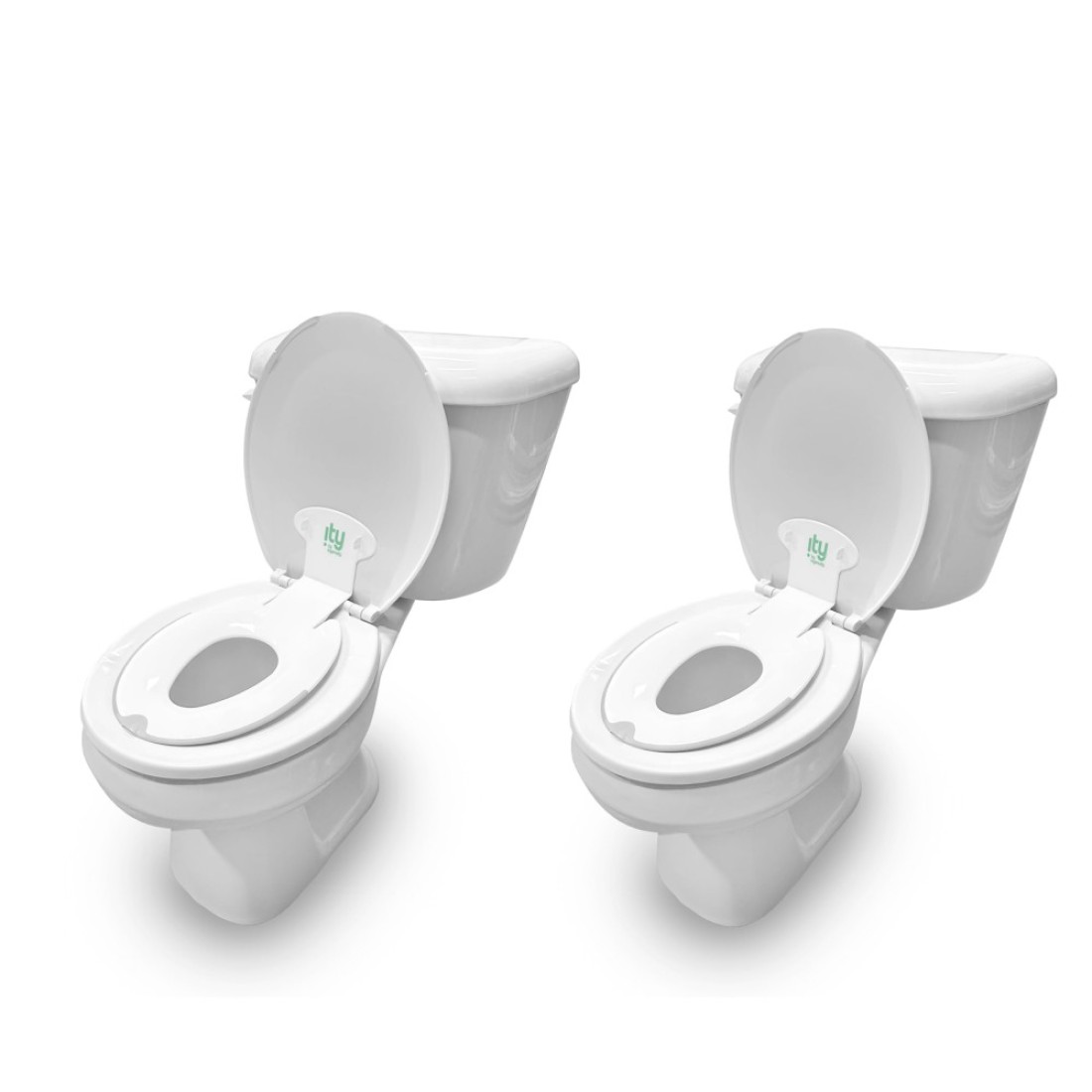 Ingenuity ity by Ingenuity Flip Sit Potty Seat 2pk White Easy to Set Up Remove Potty Training Seat That Attaches to Adult Toilet Seat
