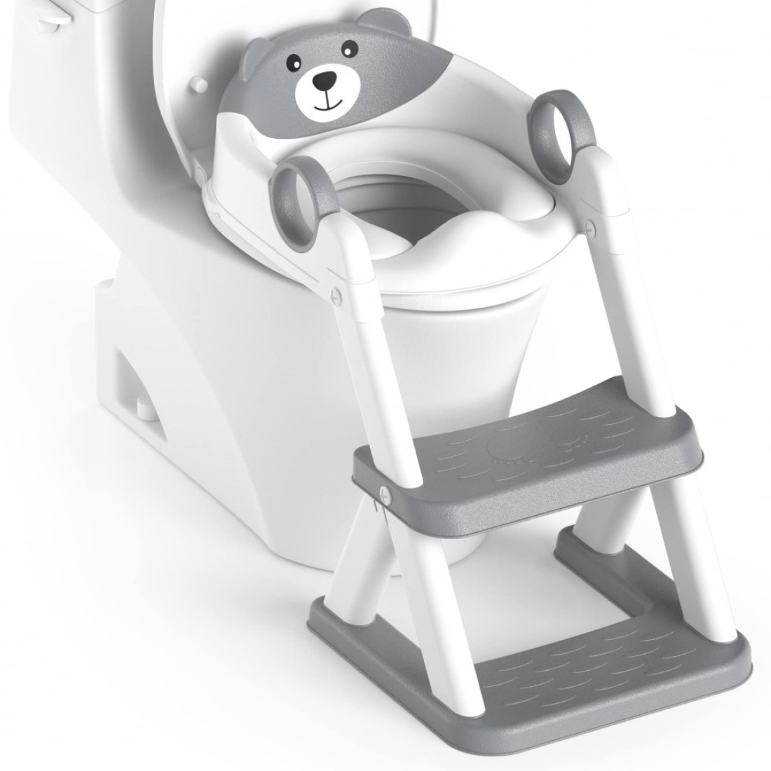 Rabb 1st Potty Training Seat Upgrade Toddler Toilet Seat for Kids Boys Girls 2 in 1 Potty Training Toilet Splash Guard AntiSlip Pad Step Stool
