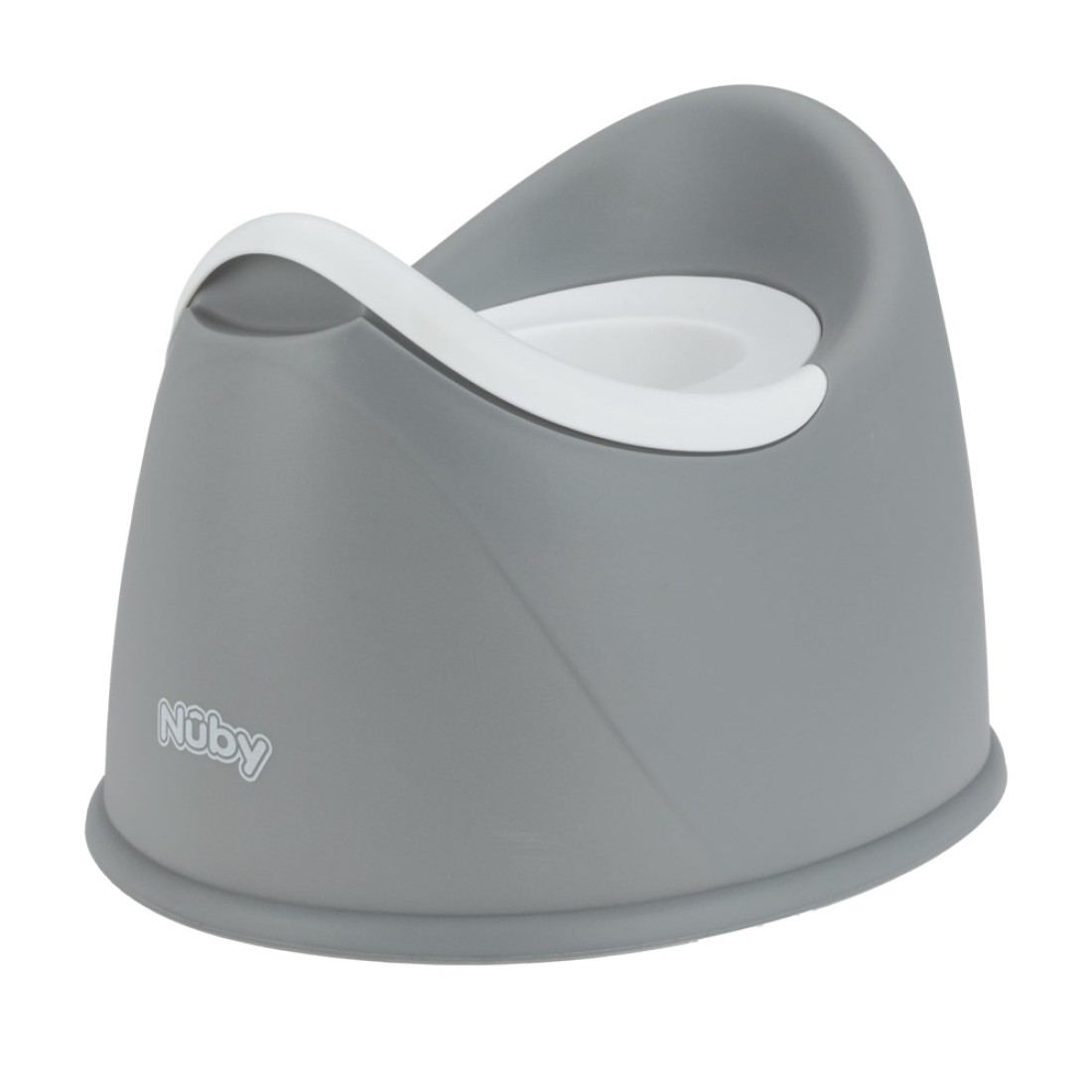 Nuby Beginner&#39;s Potty Training Seat - Removable Bowl and Integrated Splash Guard - 9+ Months - Gray