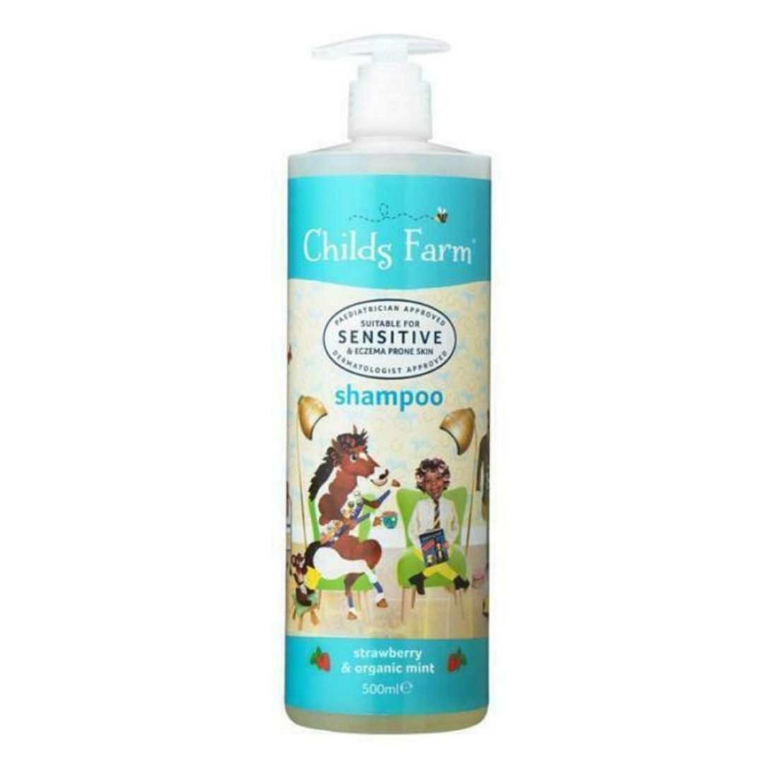 Childs Farm Strawberry And Organic Mint Shampoo For Sensitive Skin Beige 500ml