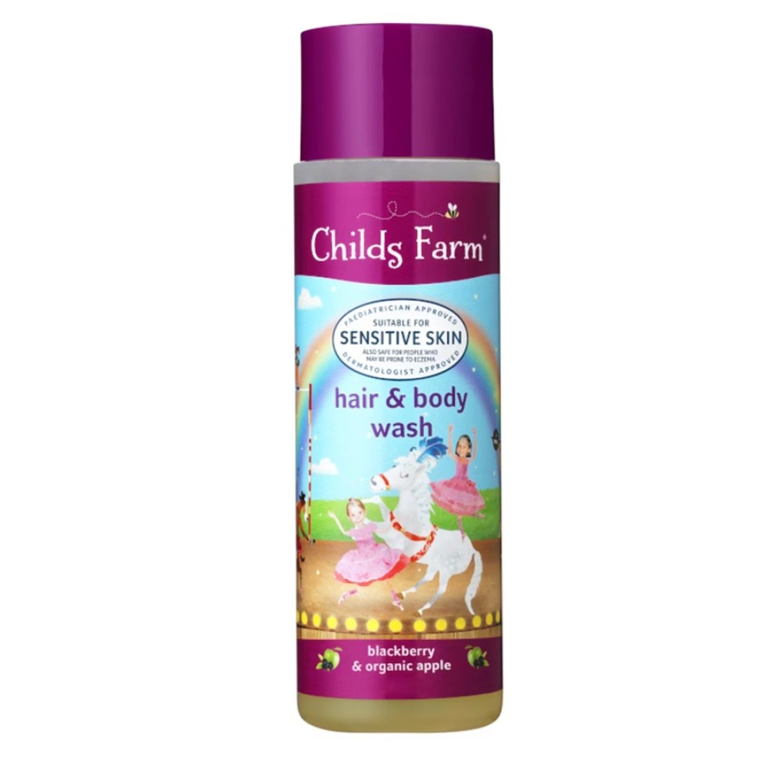 Childs Farm Blackberry And Organic Apple Hair And Body Wash Clear 250ml