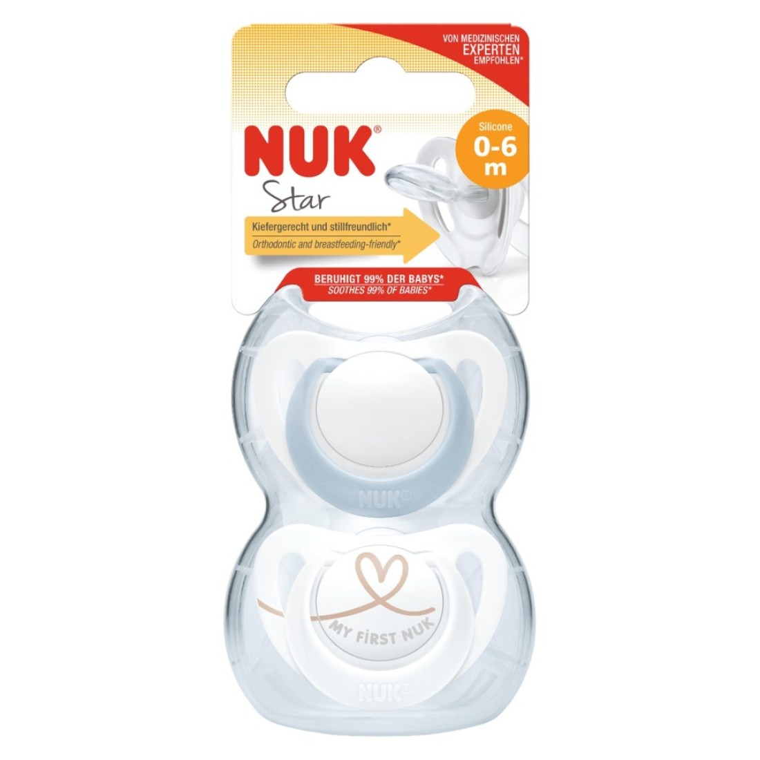 Nuk Star Silicone Soother 0 to 6 Months
