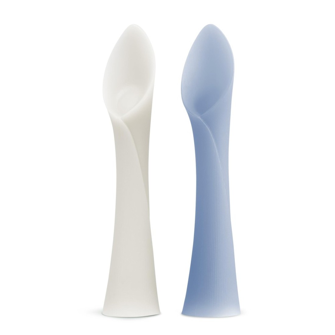 Olababy 100 Silicone SoftTip Training Spoon for Baby Led Weaning 2pack PearlBlueberry
