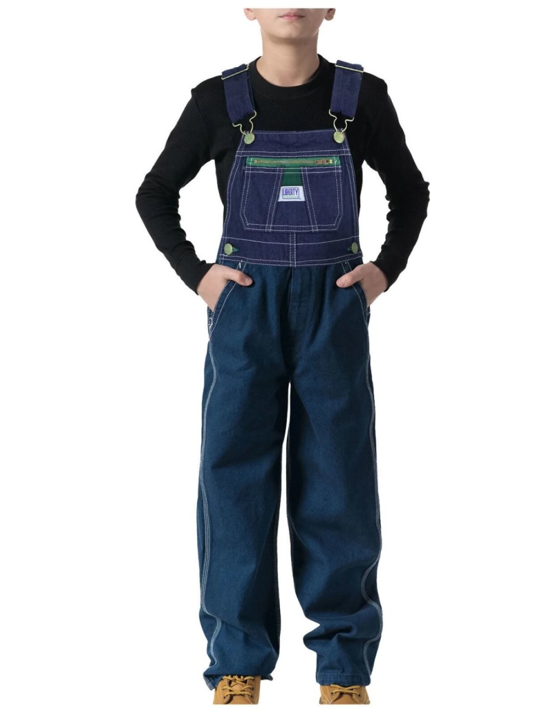 Liberty Little Boy&#39;s Pre-School Boy&#39;s Denim Bib Overall Pants, Rigid Blue, 3
