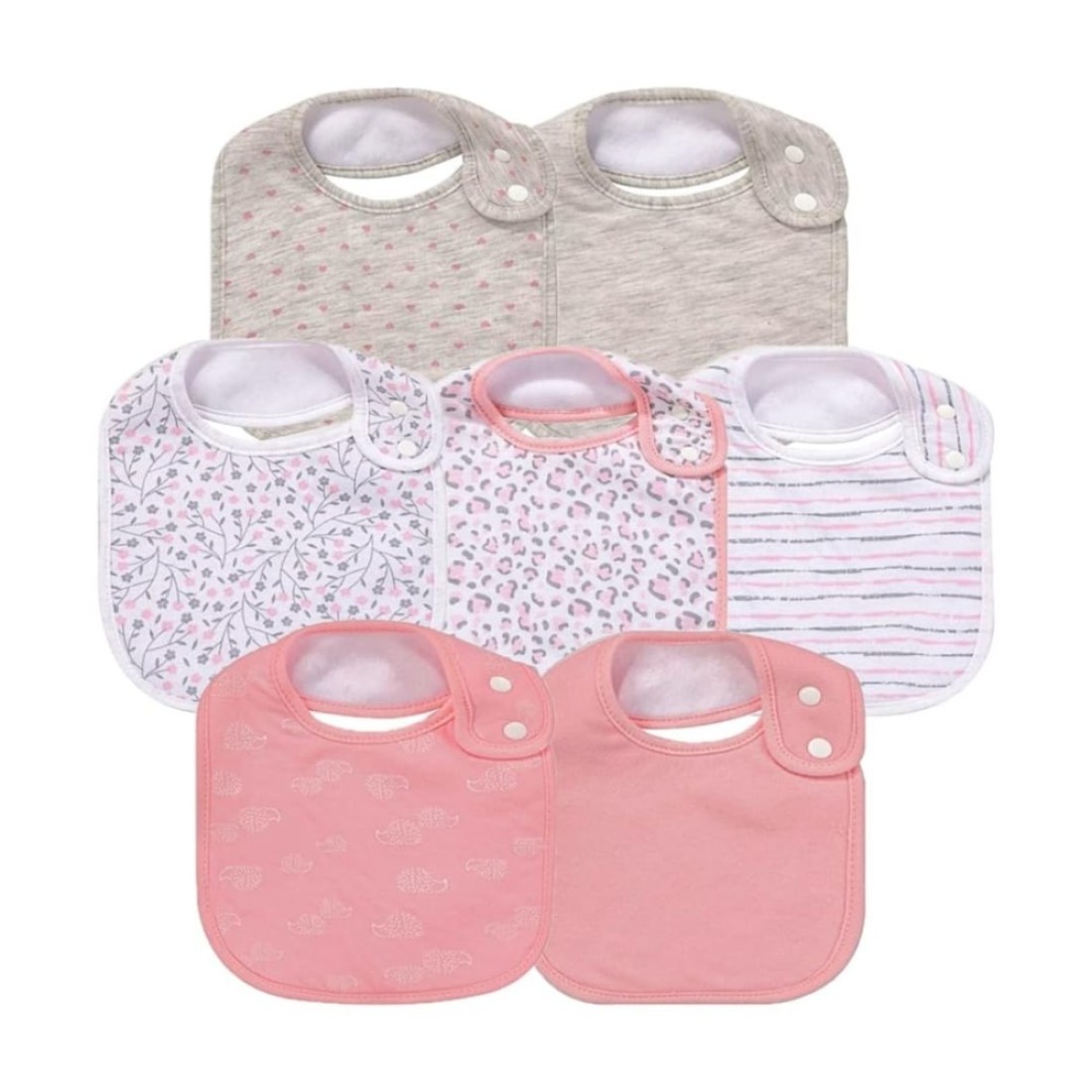 Gelisite 7 Pack Baby Cotton Absorbent Bibs for Drooling Teething