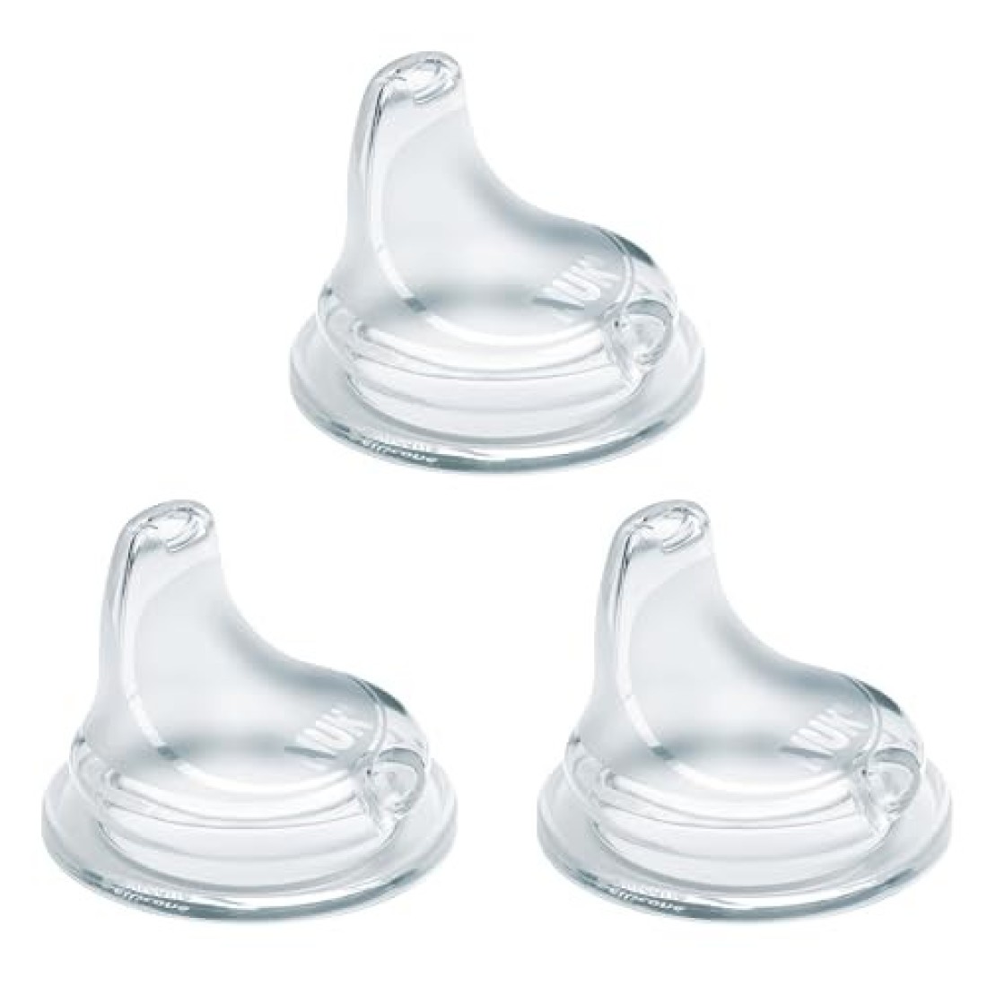 NUK Replacement Silicone Spout Clear 1 Count Pack of 3