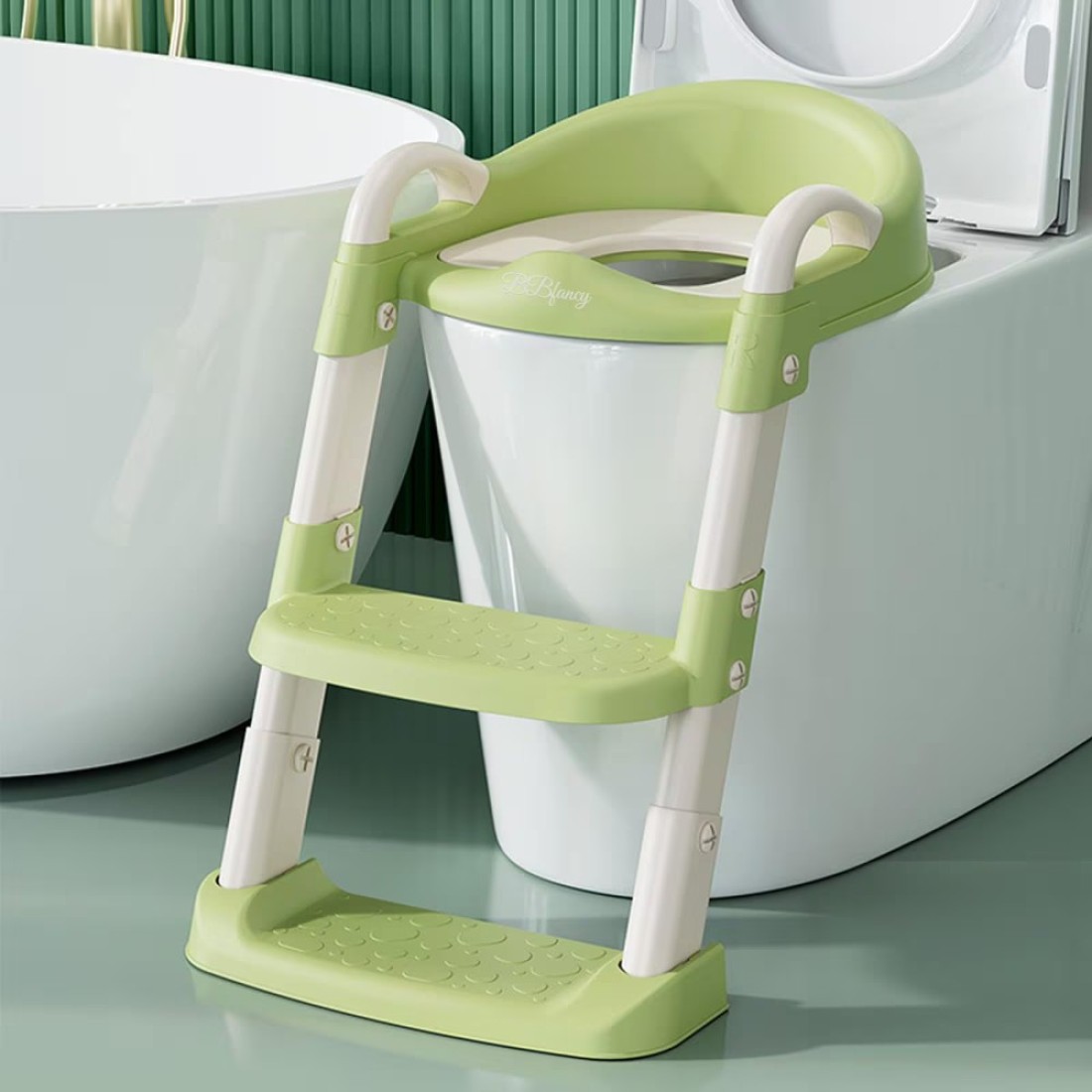 BBfancy Potty Chair, potty training toilet seat with step stool ladder for Kids and Toddler Boys Girls - Kids Potty Training Soft Padded Seat&iuml;&frac14;&circ;Green&iuml;&frac14;&permil;