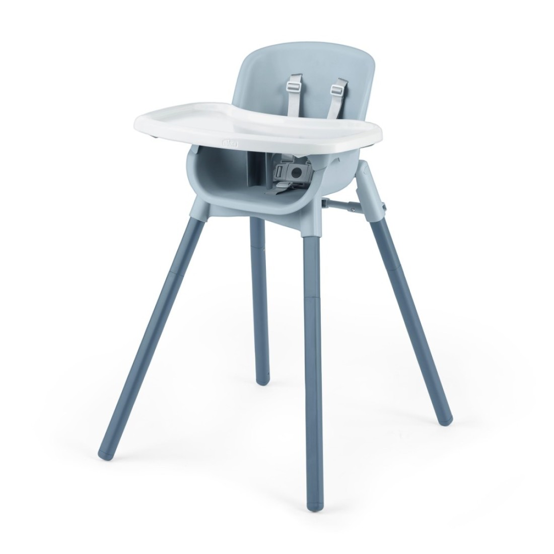 Chicco Zest 4-in-1 Folding High Chair, Feeding Chair, Toddler Chair and Youth Stool, Multi-Use Easy Clean High Chair Capri/Blue