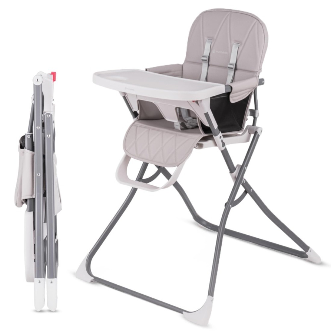 Nunzybaby Slim Foldable High Chair for Babies and Toddlers Five Point Safety Belt Collapsible High Chair Easy Clean High Chair Highchairs for Babies and Toddlers Silla de Comer para Bebe