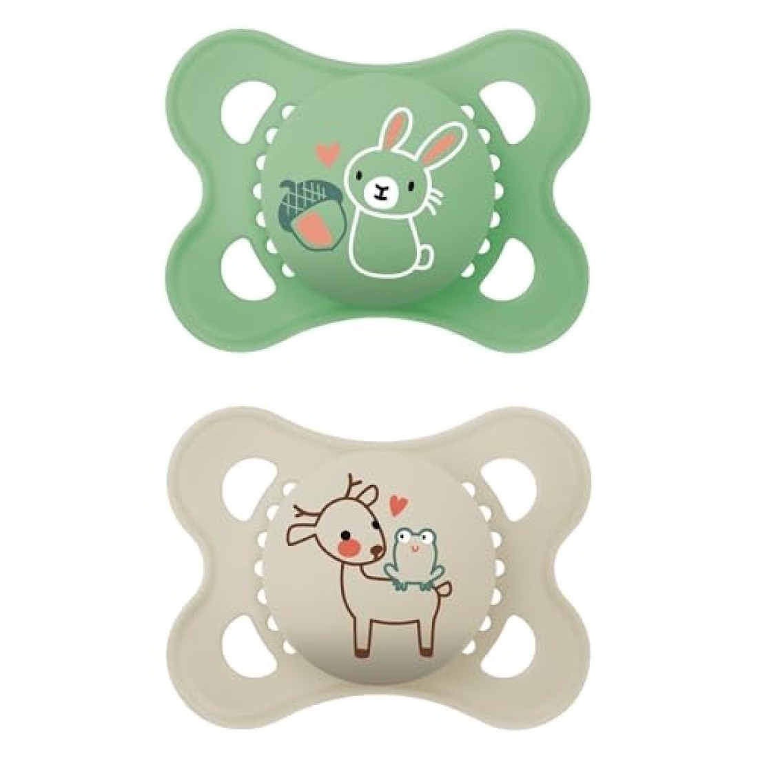 MAM Original Matte Baby Pacifier Nipple Shape Helps Promote Healthy Oral Development Sterilizer Case 06 Months Unisex 2 Count Pack of 1