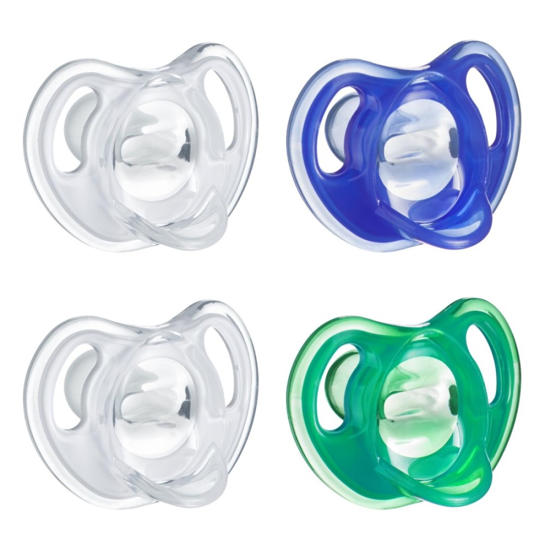 Tommee Tippee Ultra-Light Silicone Pacifier, Symmetrical One-Piece Design, BPA-Free Silicone Binkies, 18-36m, 4-Count