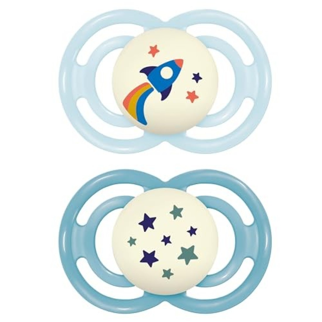MAM Perfect Night Pacifiers Glow in The Dark Pacifiers MAM Pacifiers 16 Plus Months Best Pacifier for Breastfed Babies Baby Boy Pacifier
