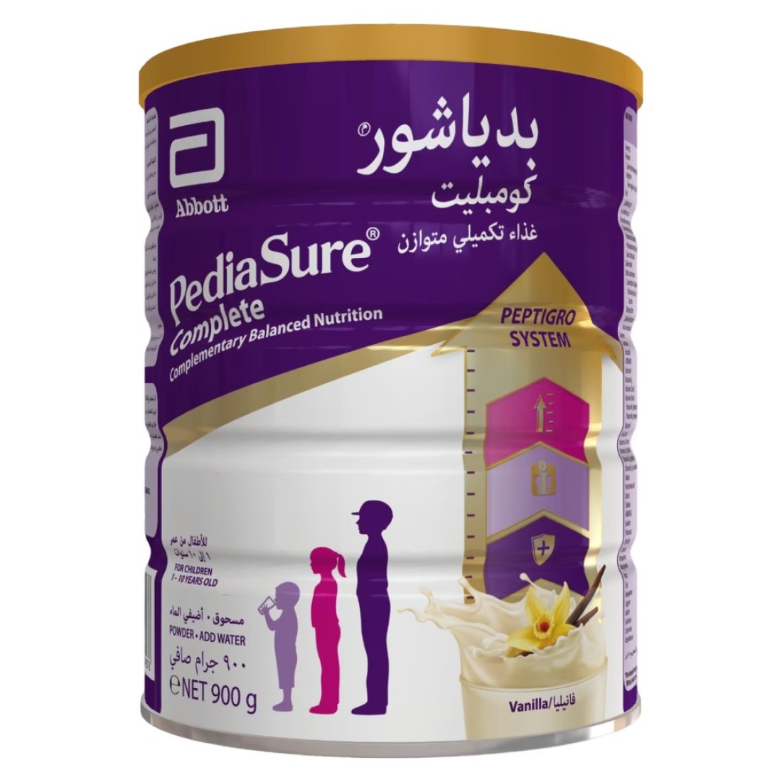 Pediasure Peptigro System Complete Balanced Nutrition, Vanilla, 1 to 10 Years, 900g