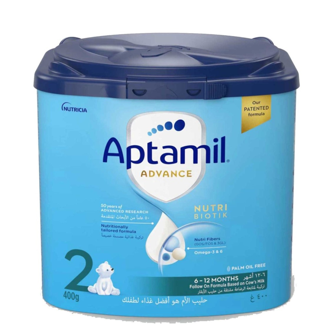 Aptamil Advance Follow On Milk Formula Palm Oil Free Stage 2 From 6 To 12 months 400g