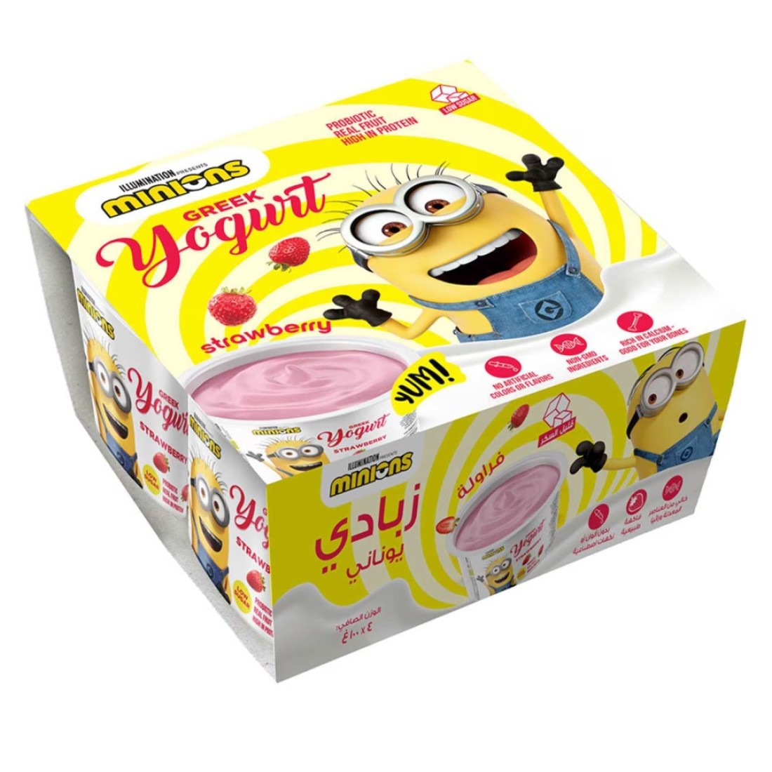 MINIONS GREEK YOGURT STRAW 100GX4