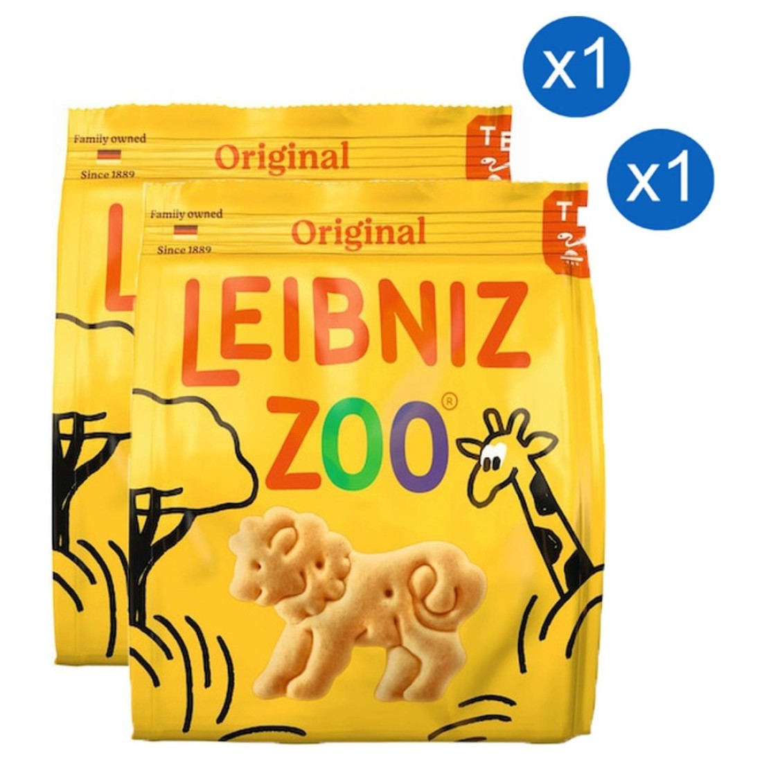 Bahlsen Leibniz Zoo Animal Original Biscuits 100g Pack of 2