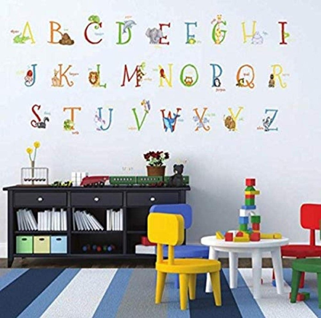 Borders Unlimited Alphabet Animals Super Jumbo Applique, Multicolor