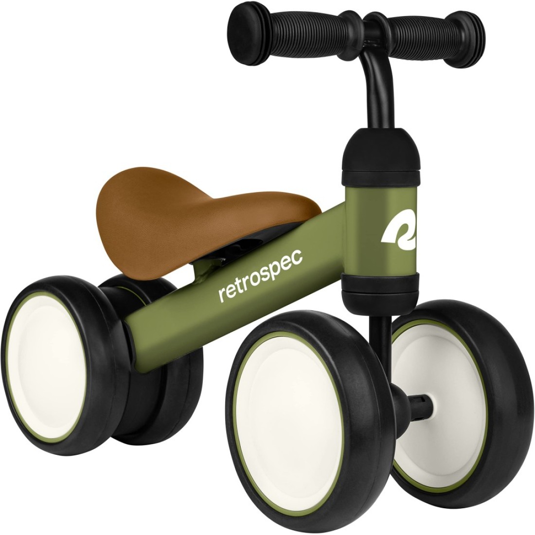 Retrospec Cricket Baby Walker Balance Bike with 4 Wheels for Ages 12-24 Months - Toddler Bicycle Toy for 1 Year Old&rsquo;s - Ride On Toys for Boys &amp; Girls