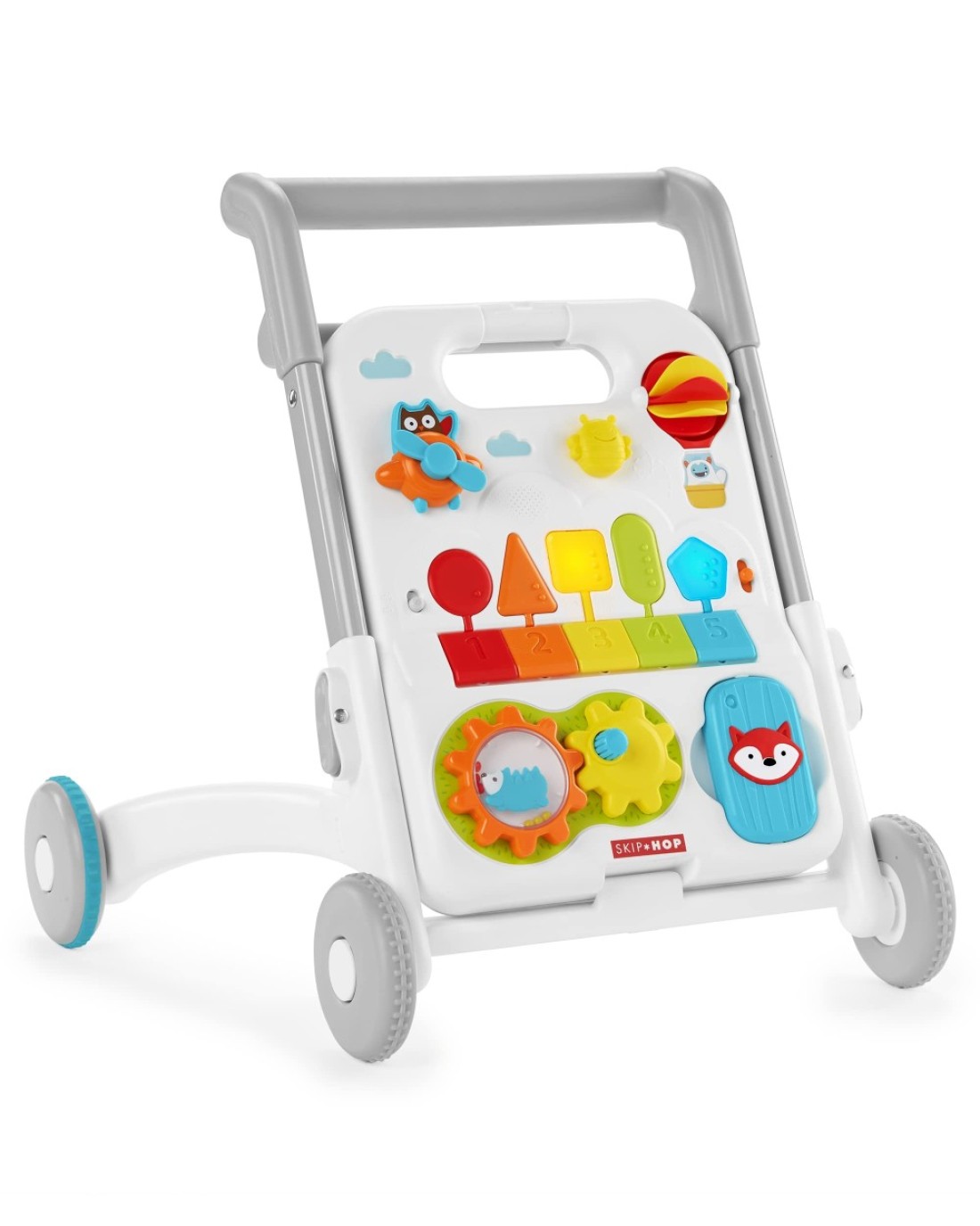 Skip Hop Baby Walker 4-in-1 Sit to Stand Convertible Light Up Music Toy with 40+ Activities Explore &amp; More Age 6m+