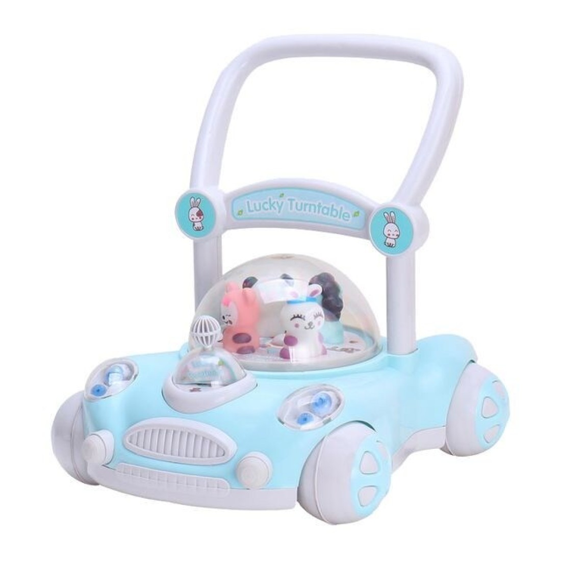 Lovely Baby Kids Push Walker LB 7621 with Removable Handle, Musical Toys, Walk Support, First Step Safe Activity Walker, Child Learning Balance, Small Infant Boy Girl 9-15 M - Blue