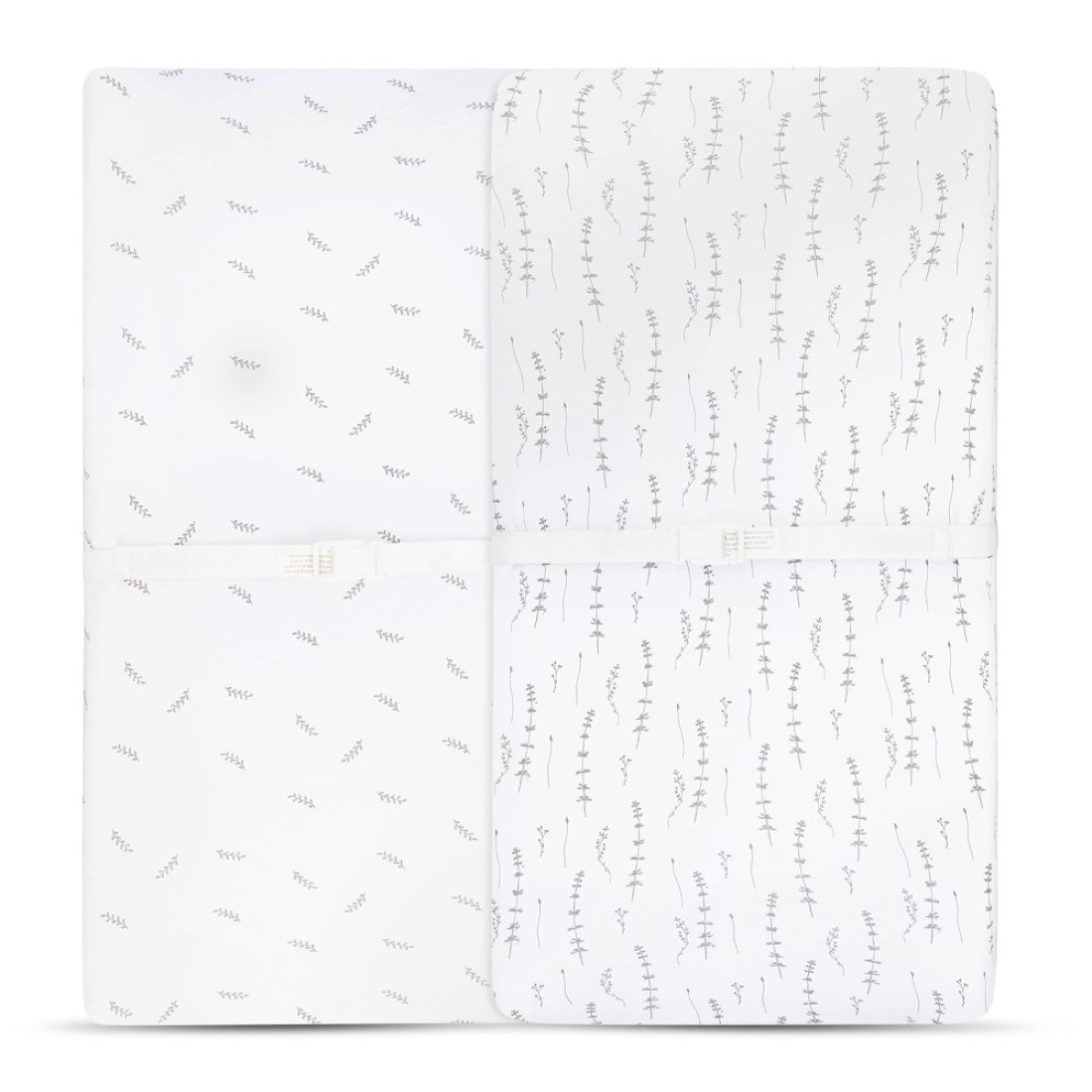 Changing Pad Cover 2 Pack Baby Changing Pad Cover with 100 Jersey Cotton Changing Pad Covers for Girls and Boys Newborn Essentials Forest Grey Leaf Floral