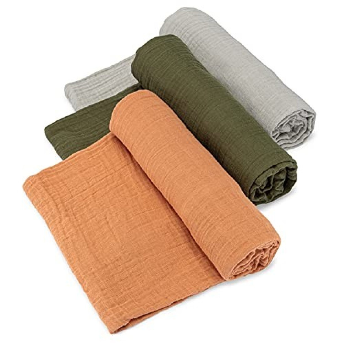 Parker Baby Swaddle Blankets - 3 Pack of 100% Cotton Muslin Swaddle Blankets for Baby Boys and Girls - Unisex/Gender Neutral - Estes Set