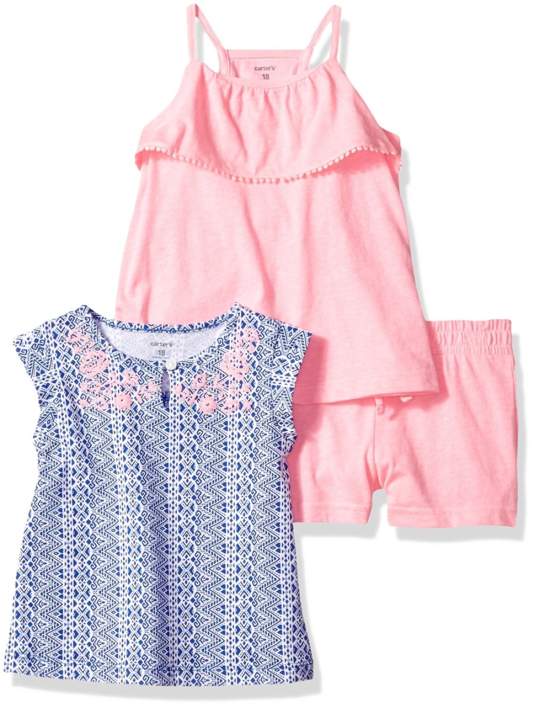 Carter&#39;s Baby Girls&#39; 3-Piece Playwear Set, Pink, 18 Months