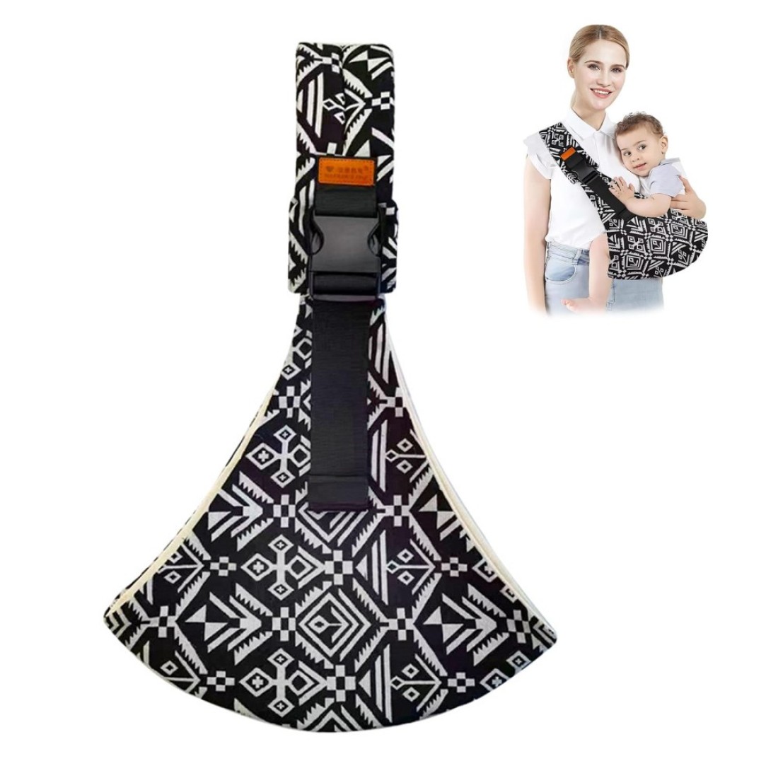 Baby Sling Carrier,Toddler Carrier, 2025 New Baby Carrier Newborn to Toddler,Portable Lightweight Non-Slip Hip Seat Carrier 10-30lbs(Black Sailboat)