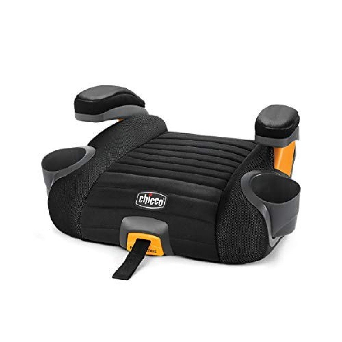 Chicco GoFit Plus Backless Booster Car Seat with LATCH Attachment and Quick-Release LATCH Removal, Portable Travel Booster Seat for children 40-110 lbs. Iron/Black