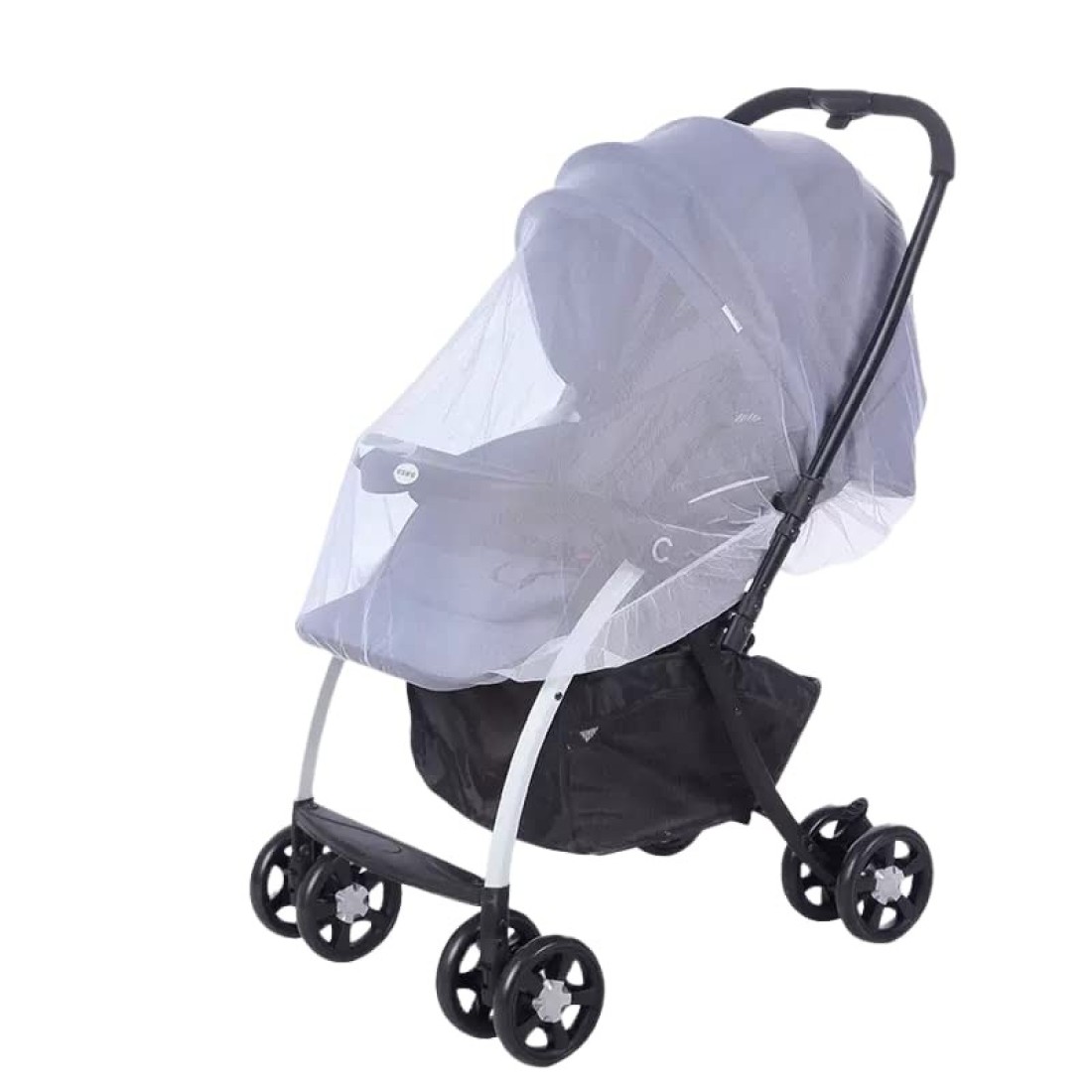Mosquito Net for Stroller Universal Full Cover Baby Mosquito Netting for Strollers Car Seat Jogger Bassinets Cradles Portable Baby Mesh Netting Durable Toddler Stroller Canopy Mosquito Net Cover