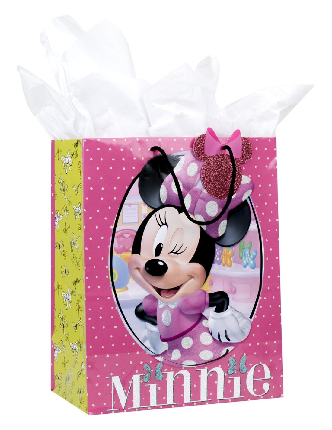 Hallmark 13&quot; Large Gift Bag with Tissue Paper (Minnie Mouse) for Birthdays, Kids Parties or Any Occasion